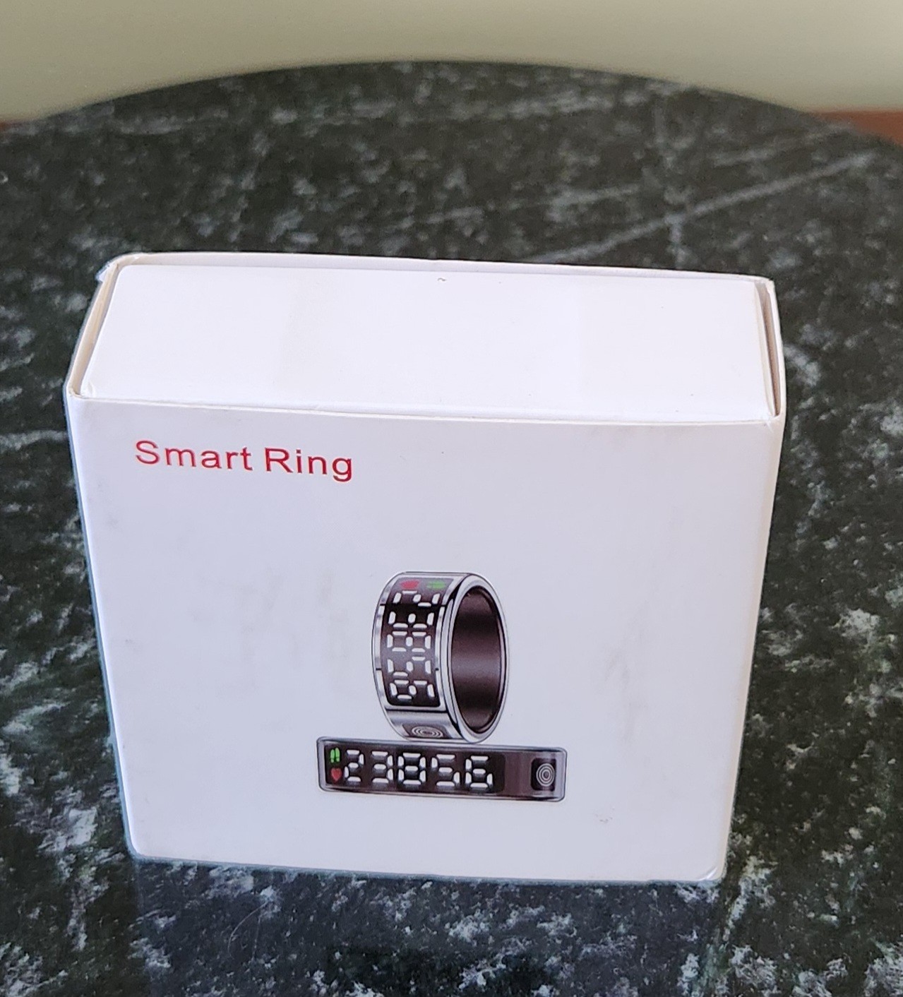 Smart Ring Health Tracker with LED Display Screen, IP68 Waterproof Silver S 9