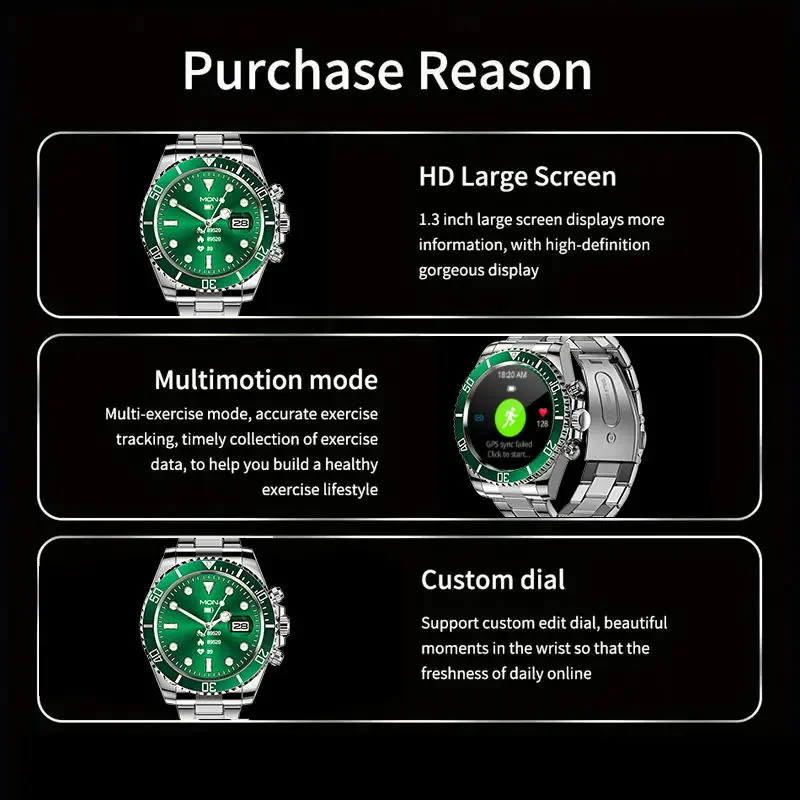 Luxury Smart Watch Blood Pressure Health Sport & Fitness Tracker Waterproof