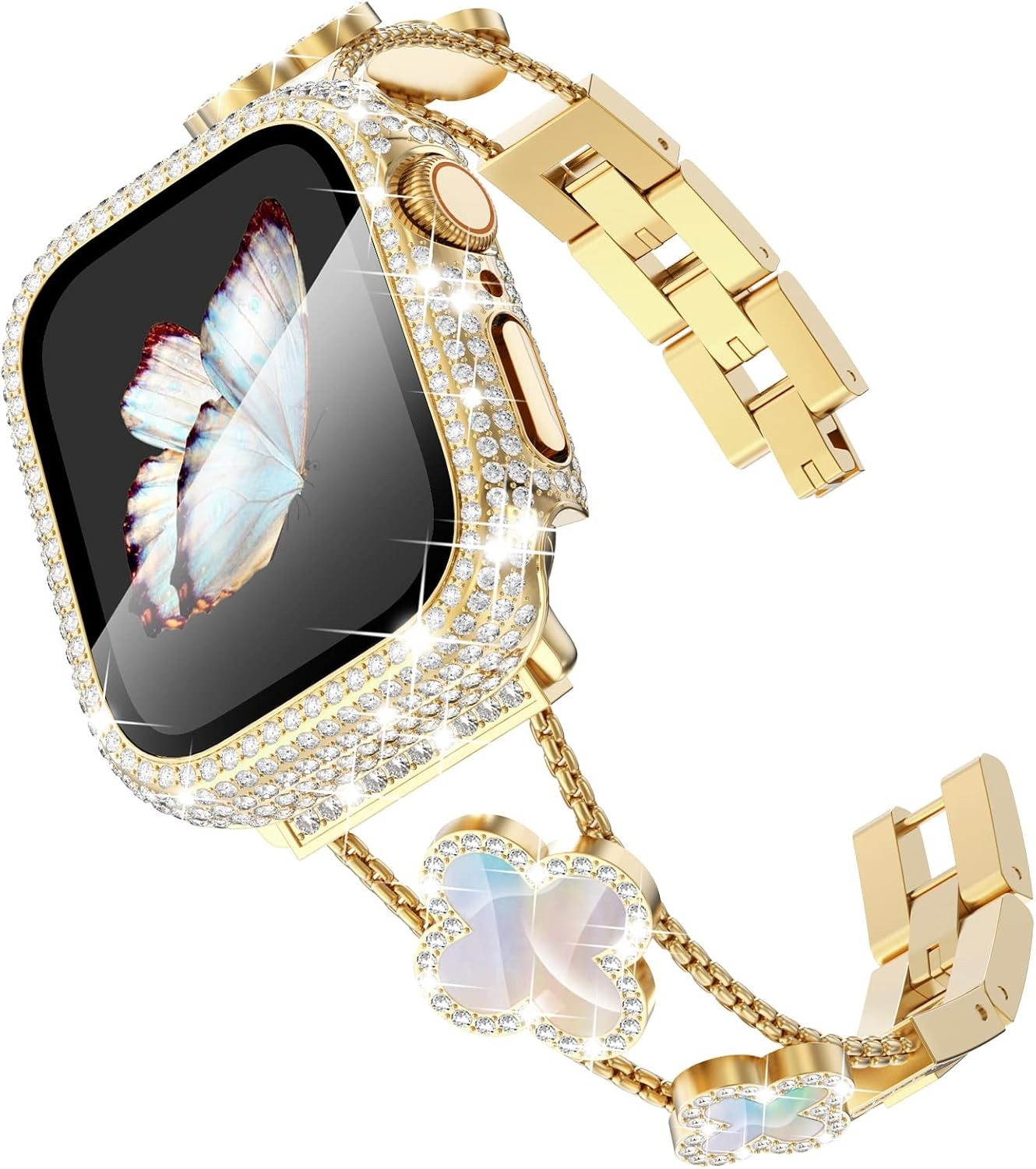 Case for Apple Watch Series 6/5/4 SE 40mm Metal with Bling Rhinestone Design