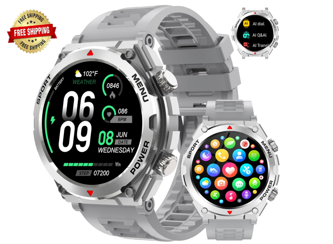 Reloj Inteligente Militar para Hombres (responder/hacer llamadas) Smart Watch US