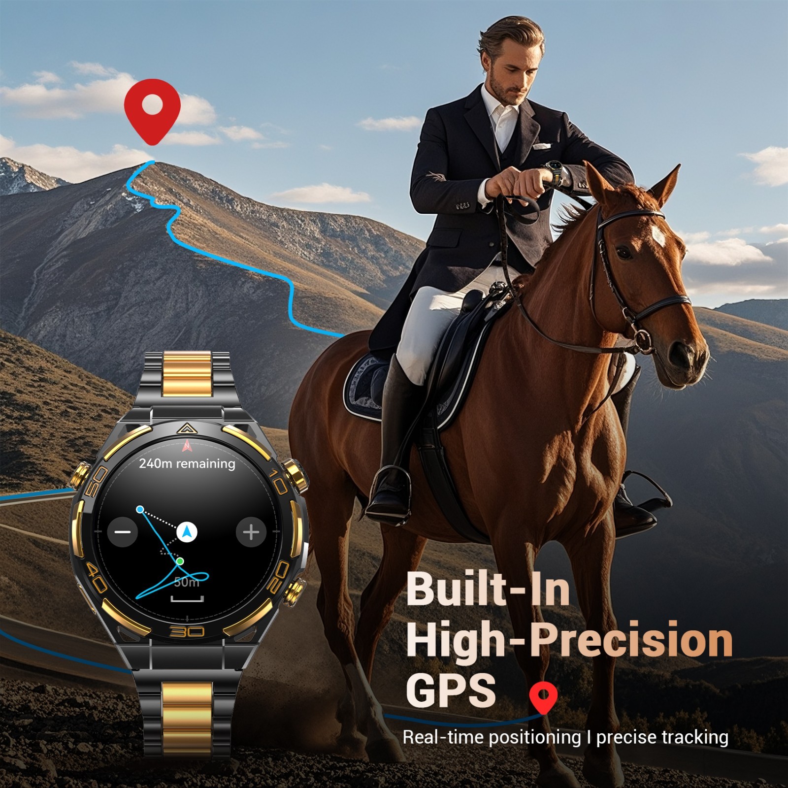 ChatGPT Smart Watch For Men Military Stainless steel Smartwatch For iOS Android