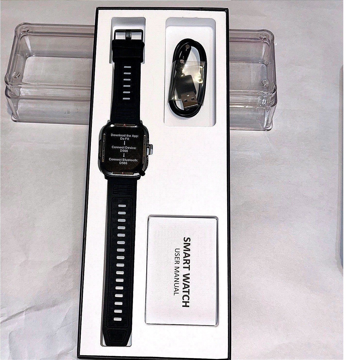 Bluetooth Smart Watch D566 Da Fit Fitness Tracker Heart Rate & More