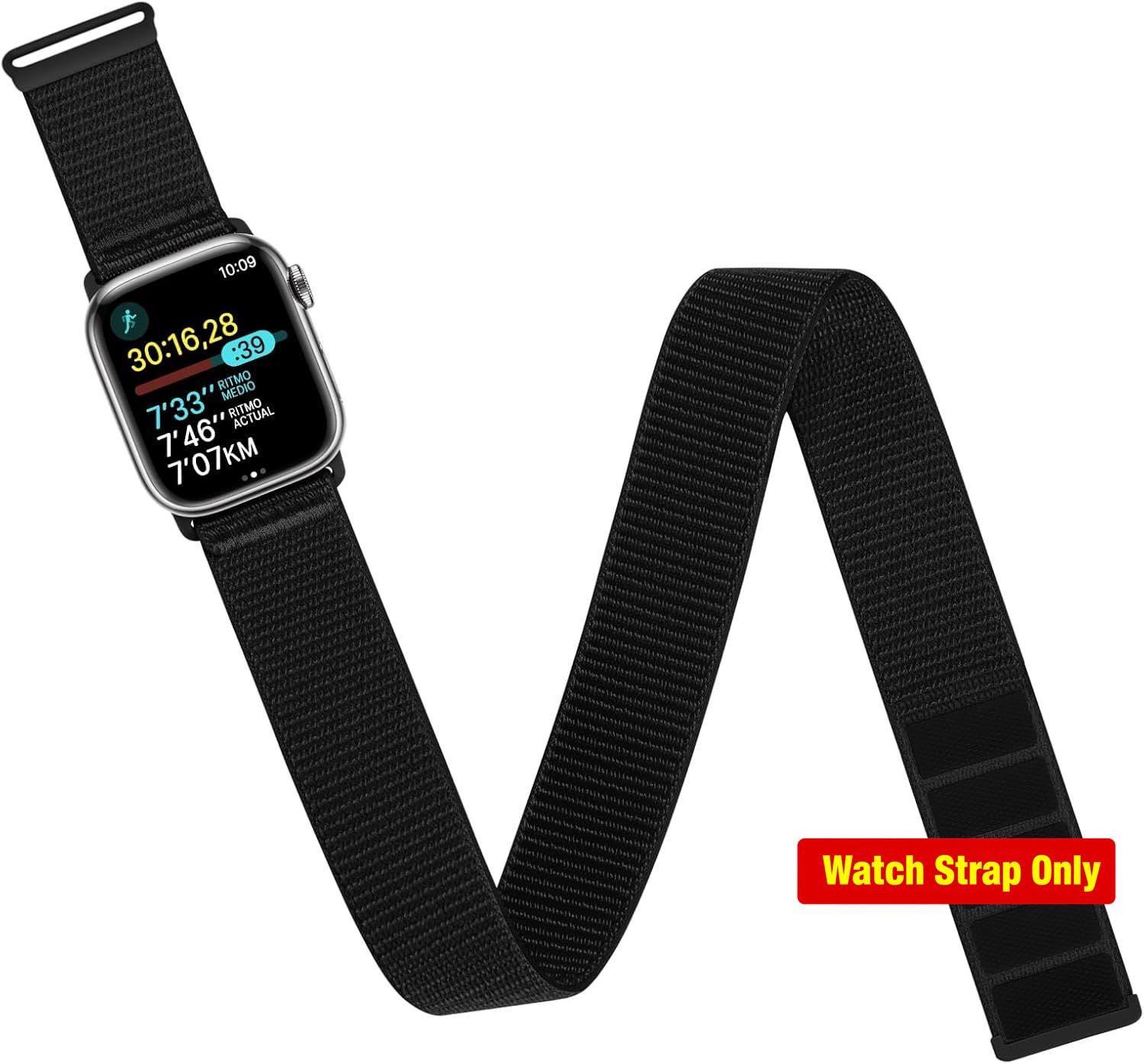 Adjustable Nylon Strap Compatible with Apple Watch 38mm 40mm 41mm 42mm