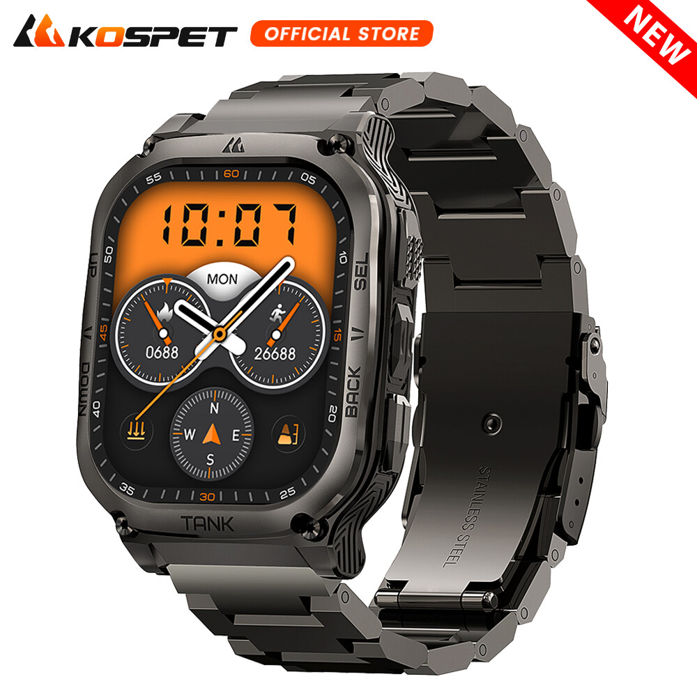 KOSPET TANK M3 Smart Watch Men Smartwatch 480mAh 5ATM Waterproof Military Grade
