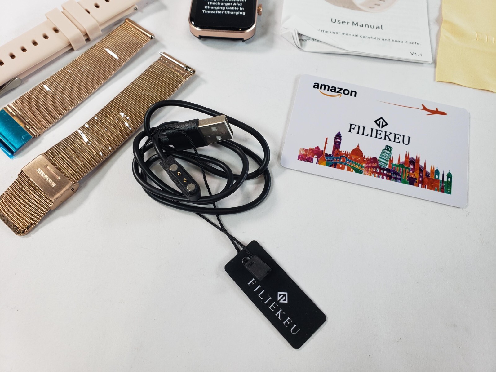 FILIEKEU Monitoring Smartwatches Women Heart Rate Temperature