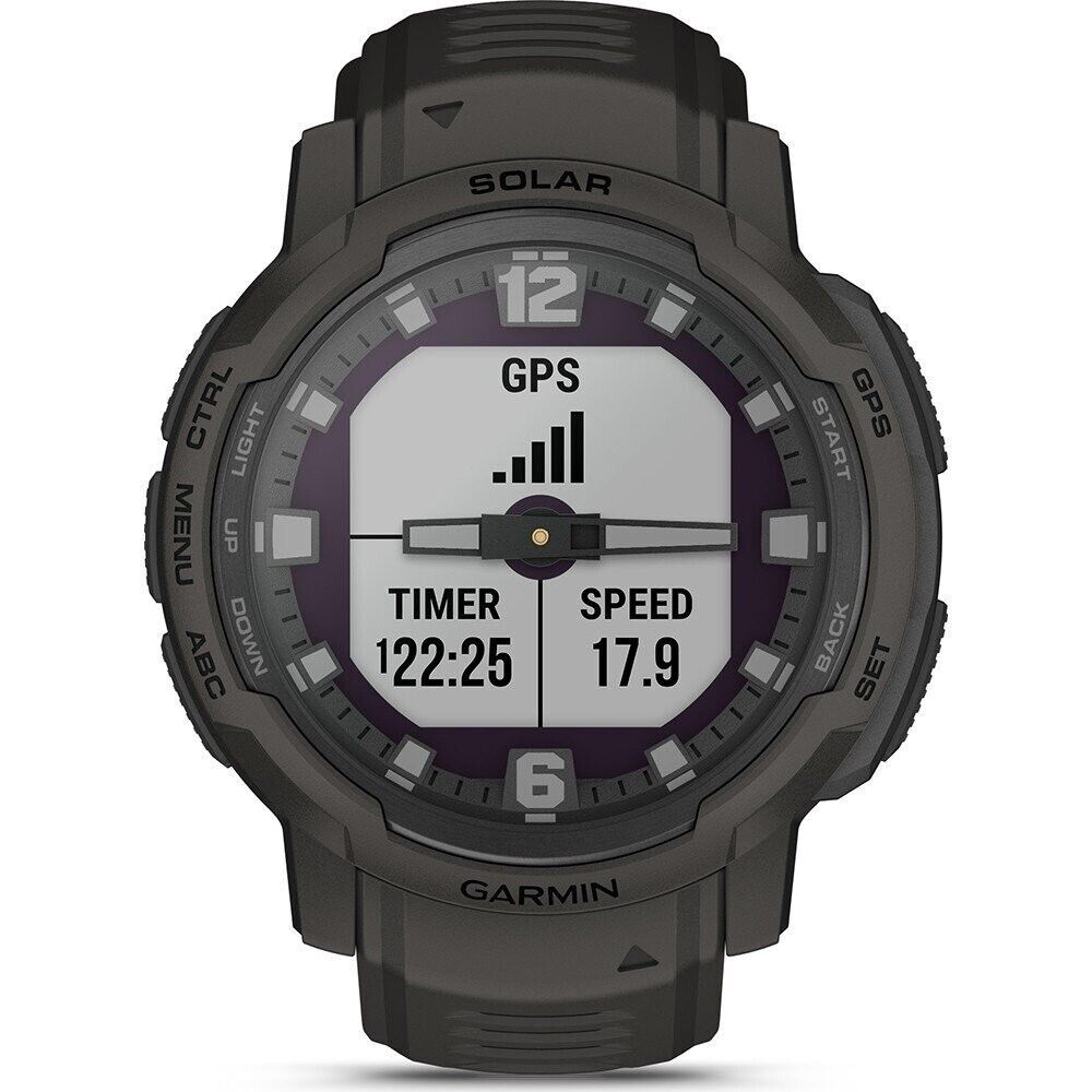 GARMIN INSTINCT CROSSOVER Silicone Hybrid Smartwatch Grey 010-02730-04