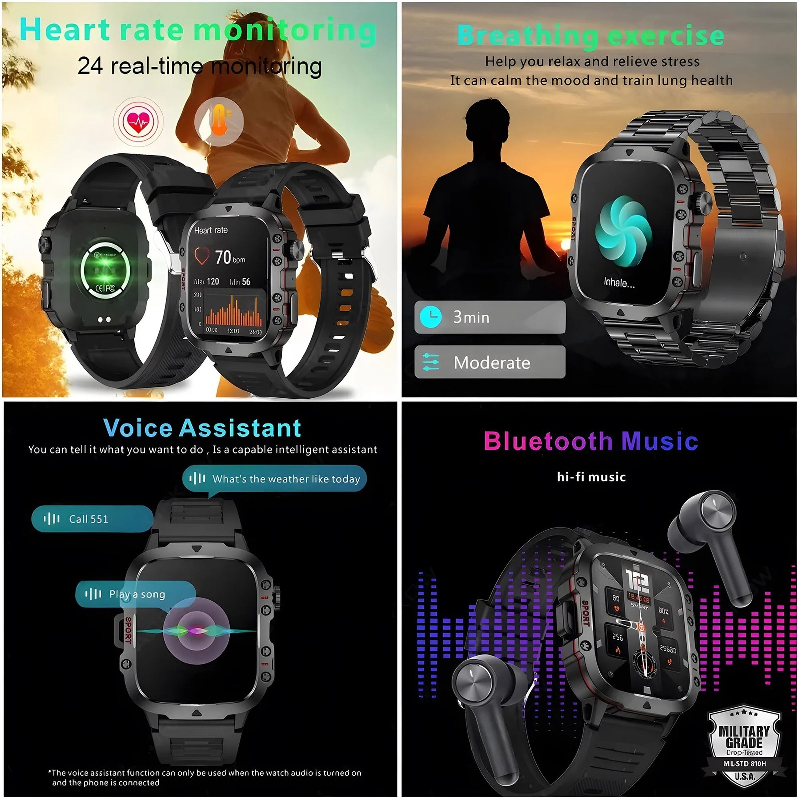 2026 Smart Watch For Men/Women, Waterproof Smartwatch Bluetooth fit iPhone NEW