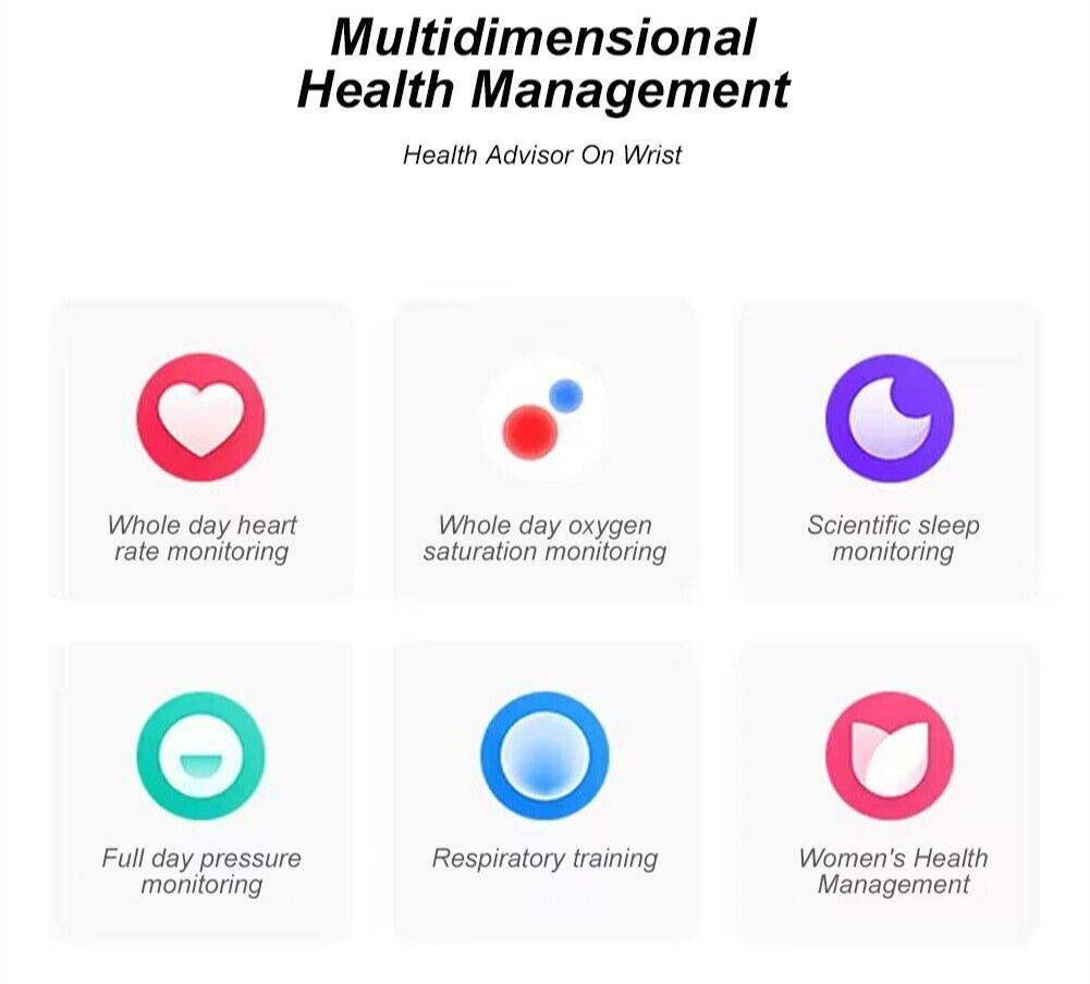 Xiaomi Smart Band 8 Heart Rate Blood Pressure Fitness Tracker Watch Bracelet APP