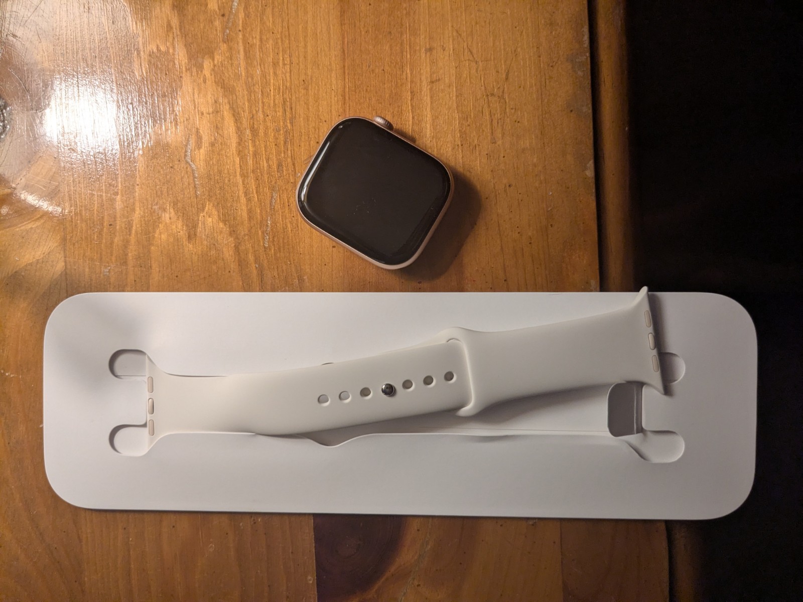 Apple Watch Series 11 46mm GPS Rose Gold w/ M/L Light Blush Sport Band MEV74LW/A