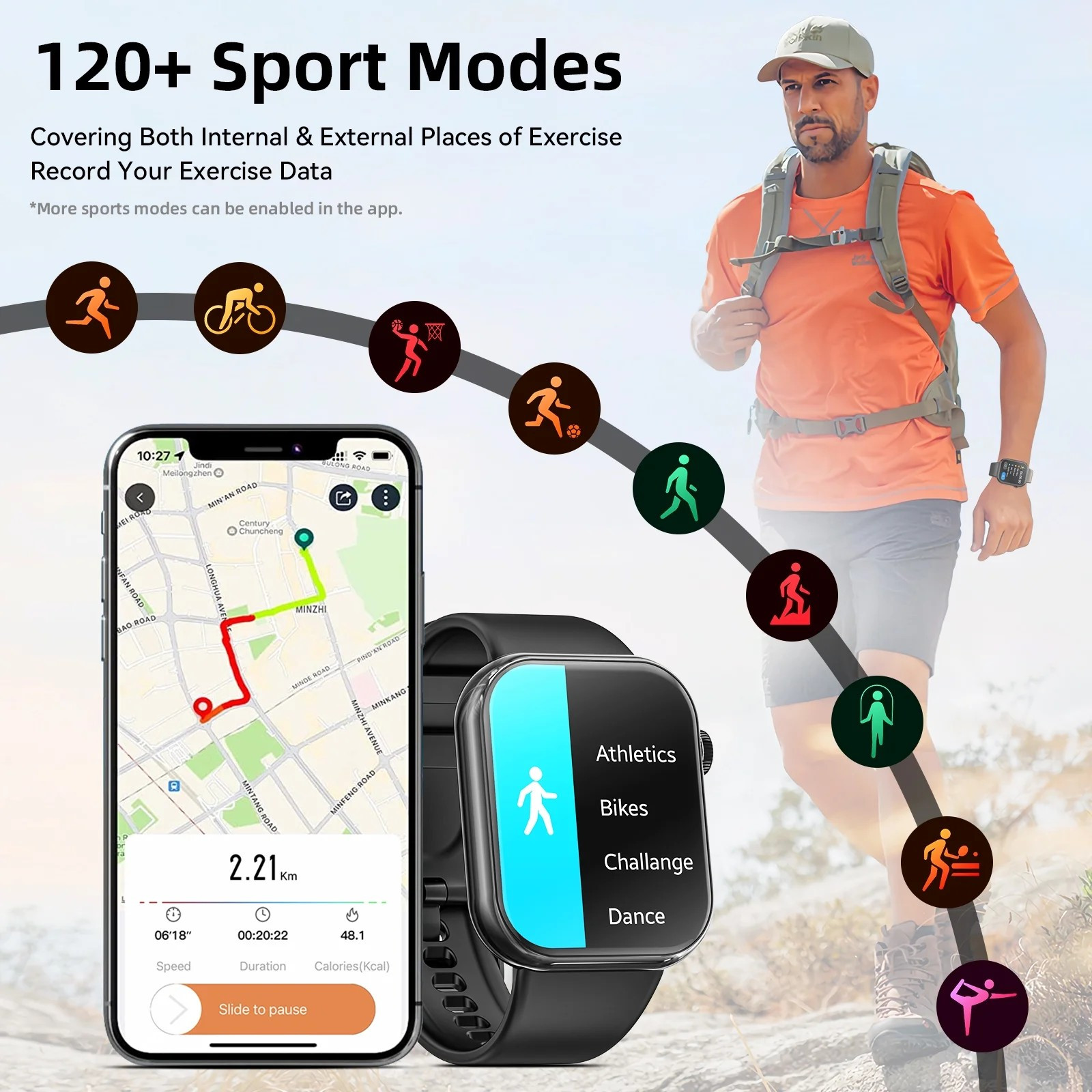 Mingdaln 1.85″ HD Men Women’s Smart watch – Answer Make Calls – 10 Days Standby