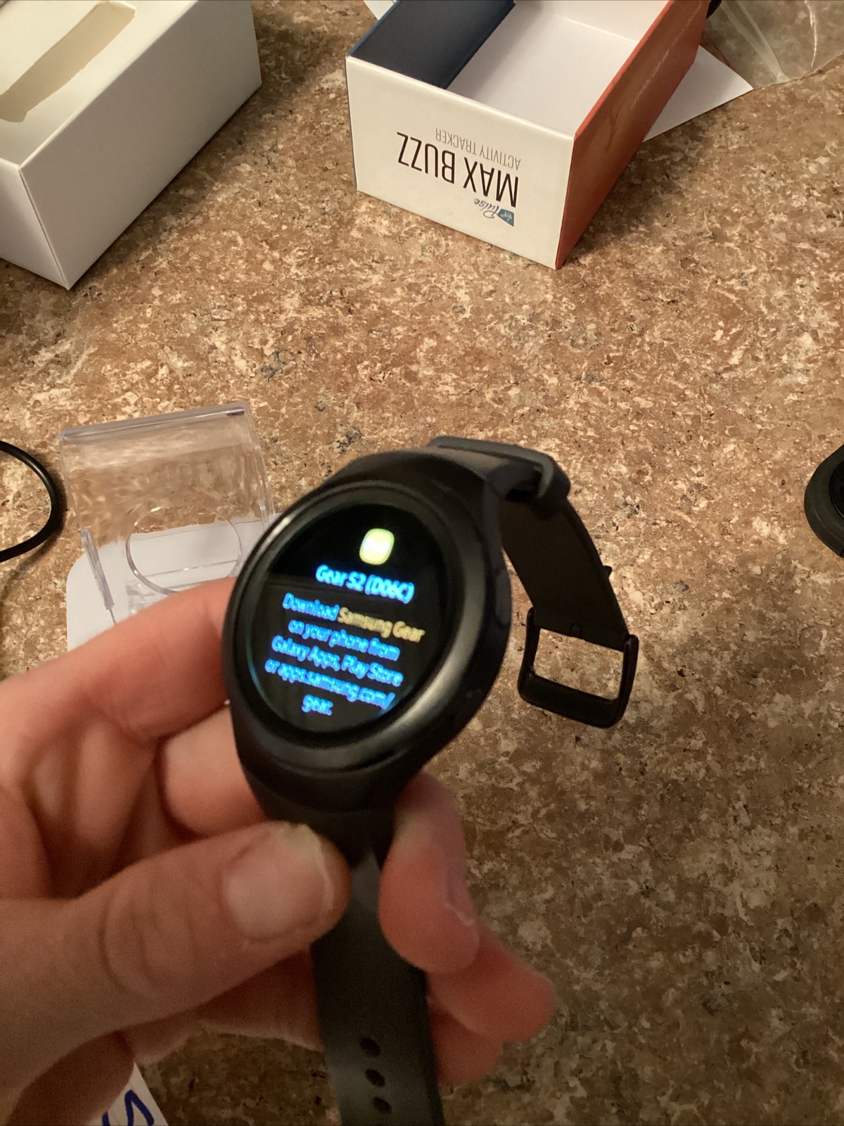 Samsung Galaxy Gear S2 42mm Stainless Steel Case Dark Gray Classic Buckle Smart