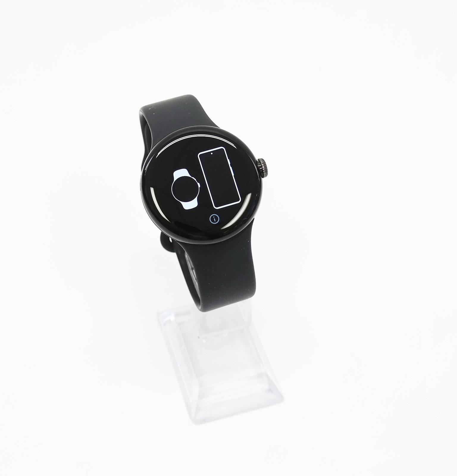 Google Pixel Watch 41mm Matte Black Stainless Steel Case GA03119-US L Size