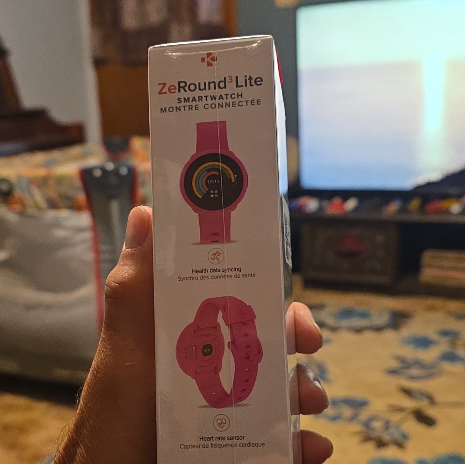 MyKronoz ZeRound3 Lite Smartwatch 45mm Heart Rate Bluetooth Pink Silicone