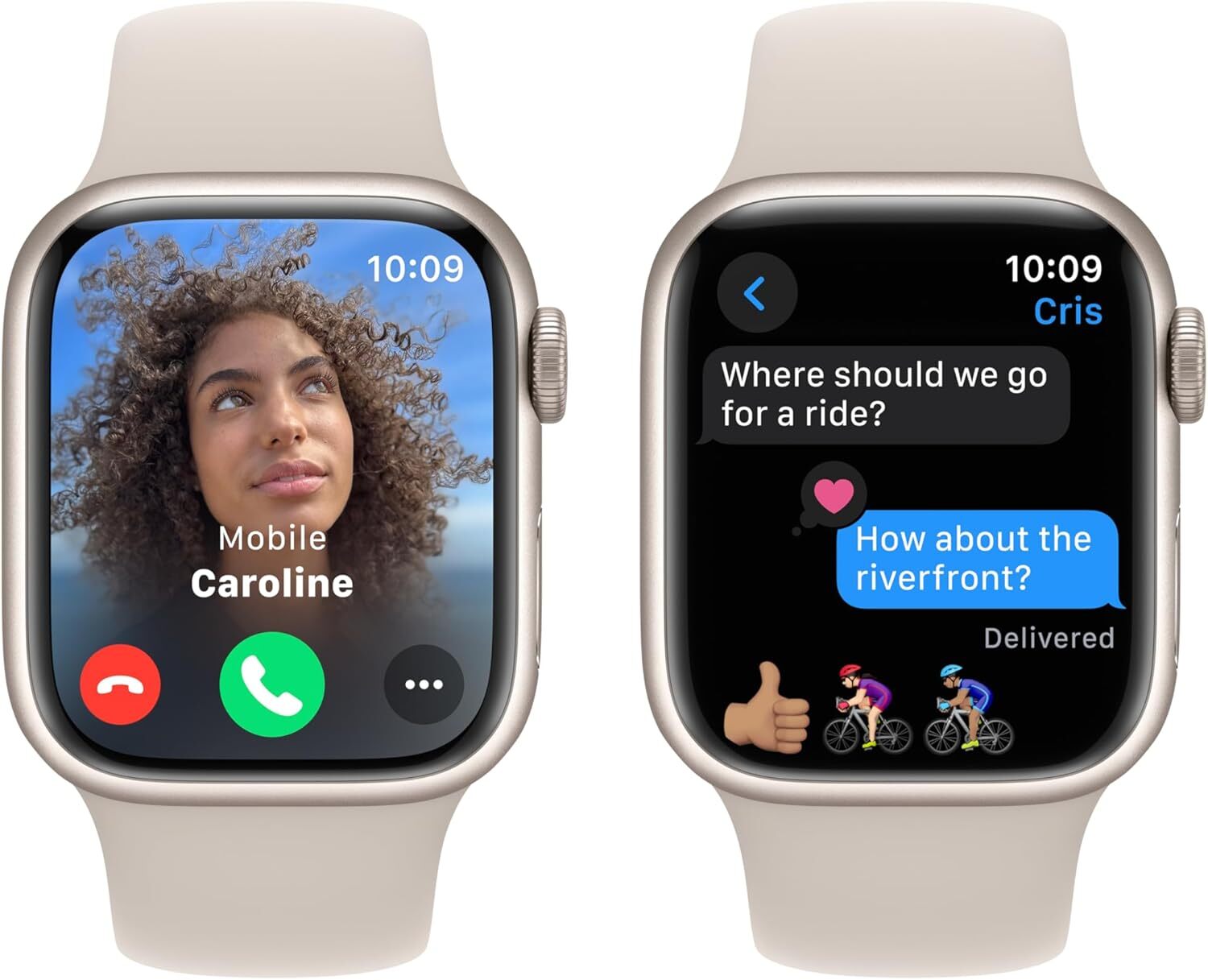Apple Watch Series 9 GPS 41mm Smartwatch Aluminum Case with Starlight Sport Band