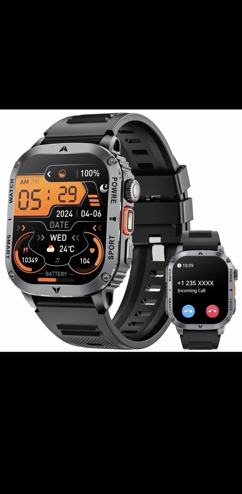 2.01″ Smart Watch Bluetooth Call Touch Screen many Sports Modes IP68 Android iOS