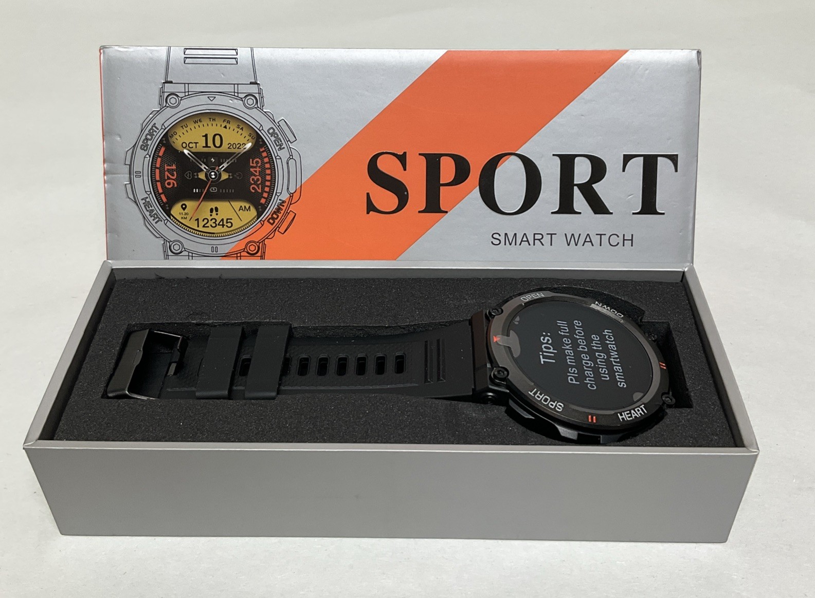 Realtek8762C Men’s Fitness Outdoor Tactical Smartwatch With Bluetooth Call