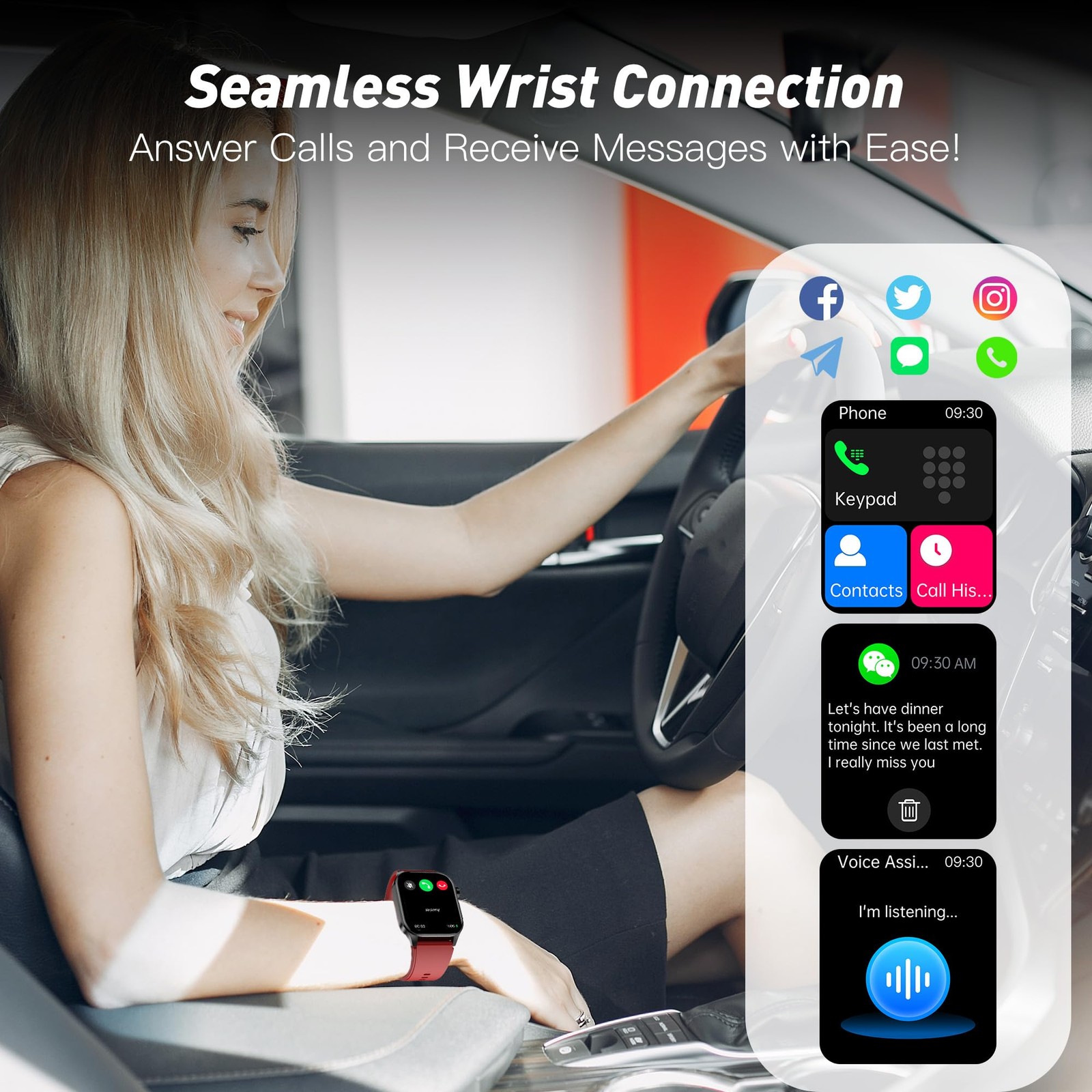 Smart Watch for Men Women, 2.04″ AMOLED Color Screen, 24/7 Heart Rate, Blood …