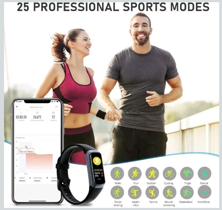 Fitness Smart Watch Tracker Heart Rate For Women Men Blood Oxygen Monitor