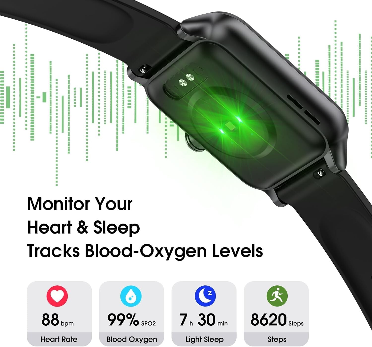 Smart Watch (Answer/Make Call) for Women Men, Fitness Tracker with Heart Rate…
