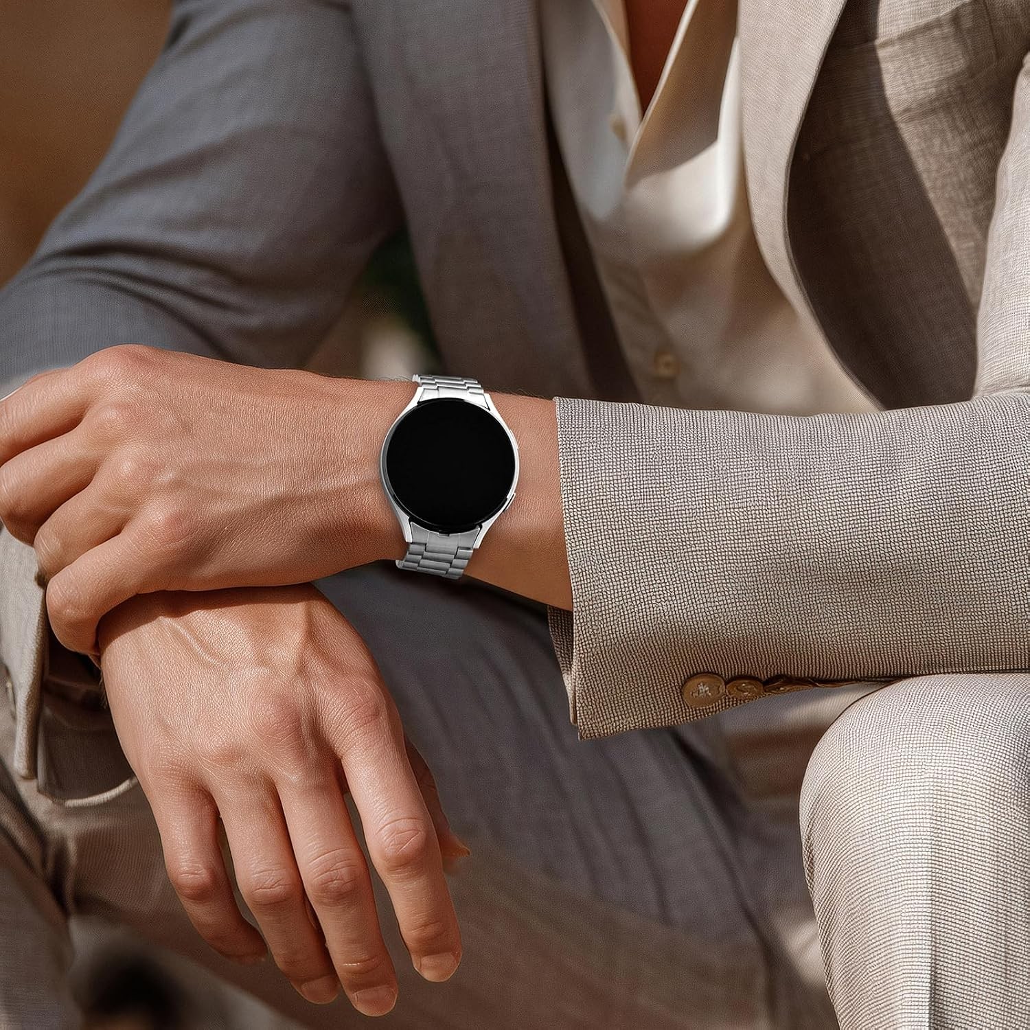 Metal Band for Samsung Galaxy Watch 7 6 5 4 40mm 44mm Elegant Casual Strap
