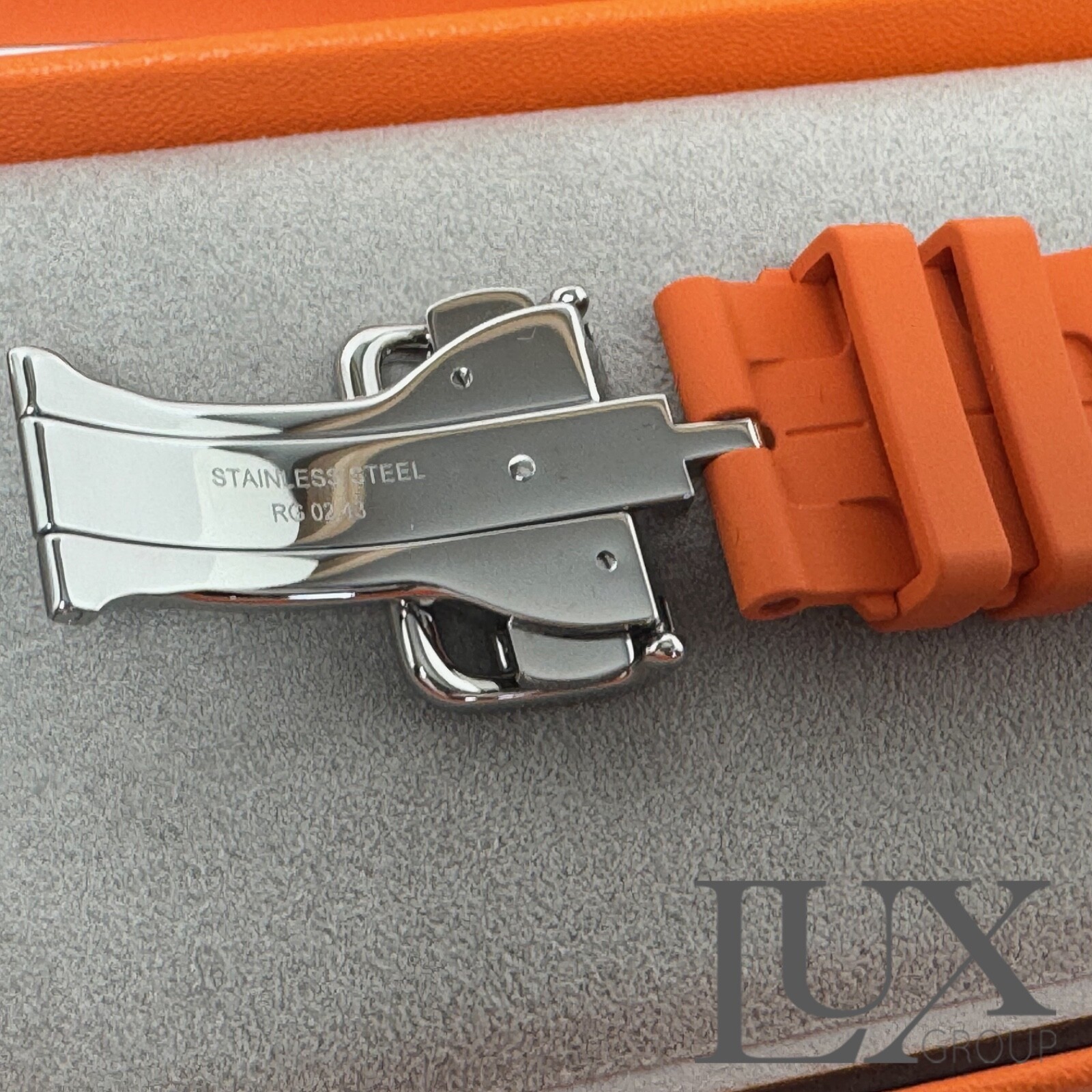 New Apple Watch Ultra 49mm Polished Genuine Hermes Kilim Orange Band AppleCare