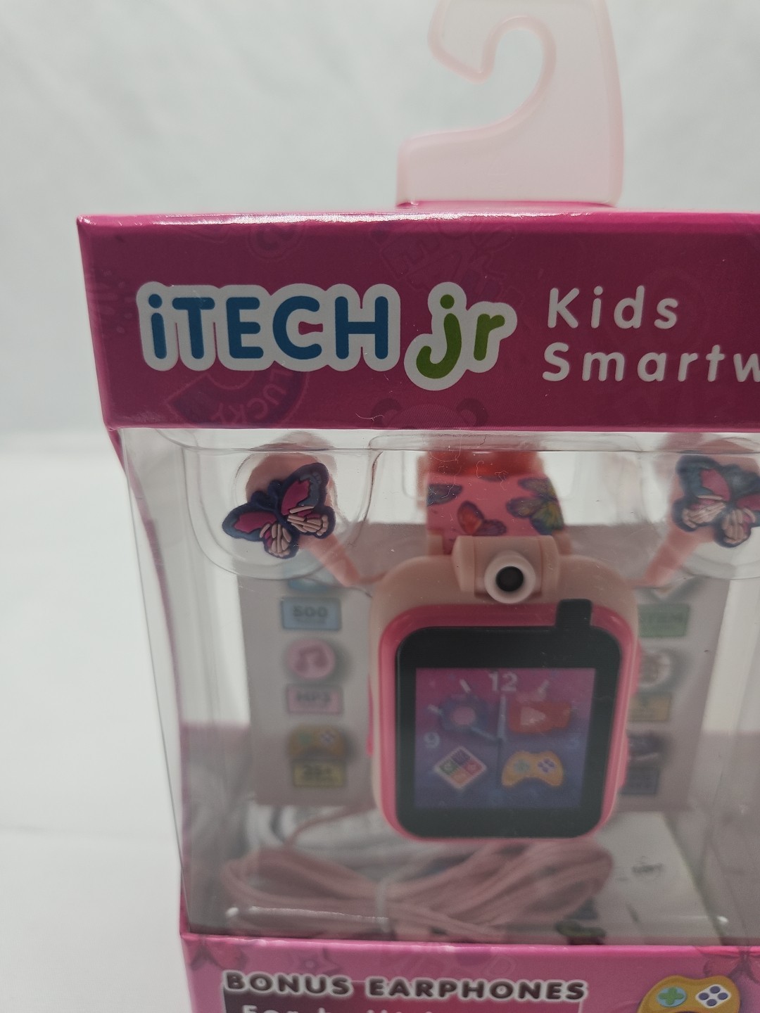 ITECH Jr. Kids Smartwatch Butterfly Band Earbuds W/MP3 Jack 25+ STEM Games