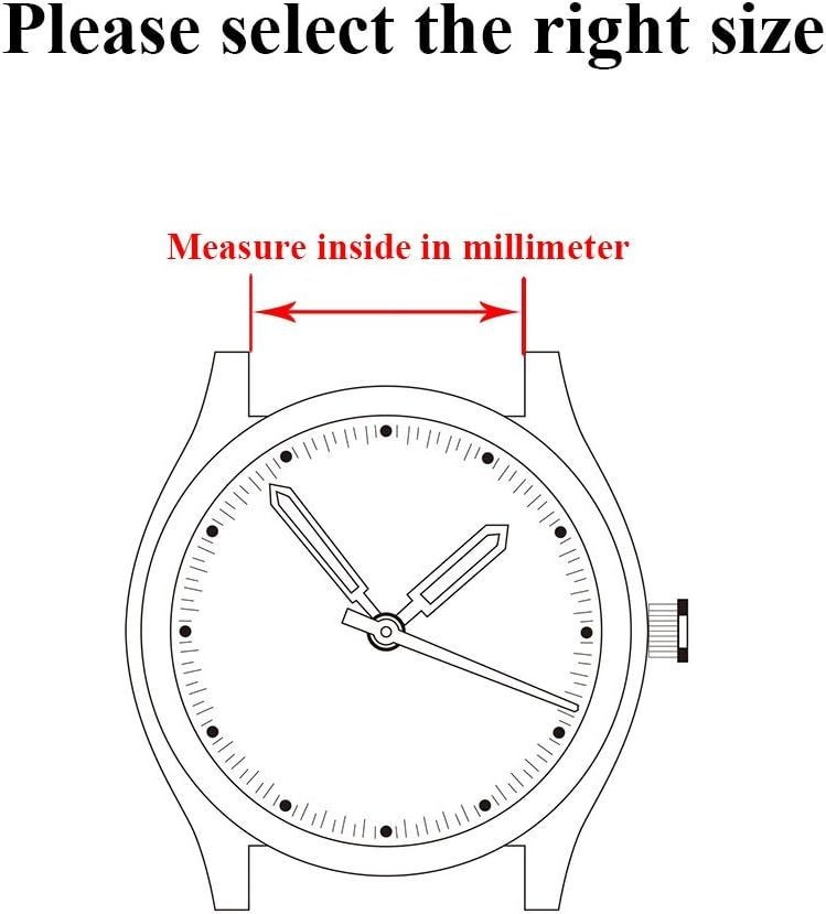 Calf Leather Strap Compatible with 14mm 16mm 18mm 20mm 22mm Watches