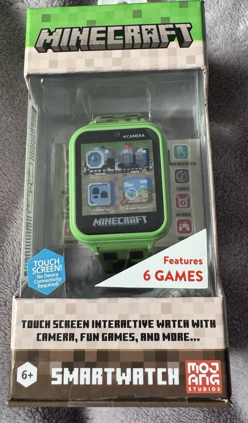 Minecraft Smartwatch (Green)Touch Screen, camera, fun games & more- A14