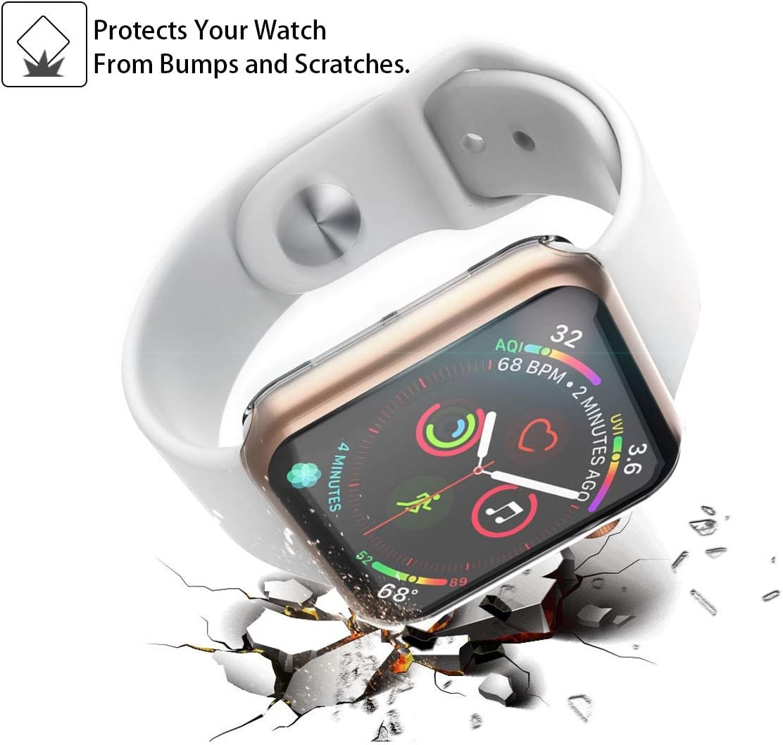Transparent 2-Pack TPU Case for 44mm Apple Watch SE 3 (2025) / Series 6 / 5