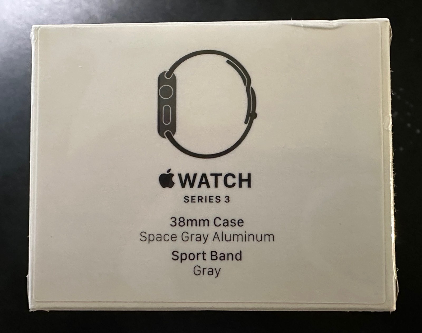 Apple Watch MR352LL/A Series 3 38mm Space Gray Aluminium Case w Gray Sport Band