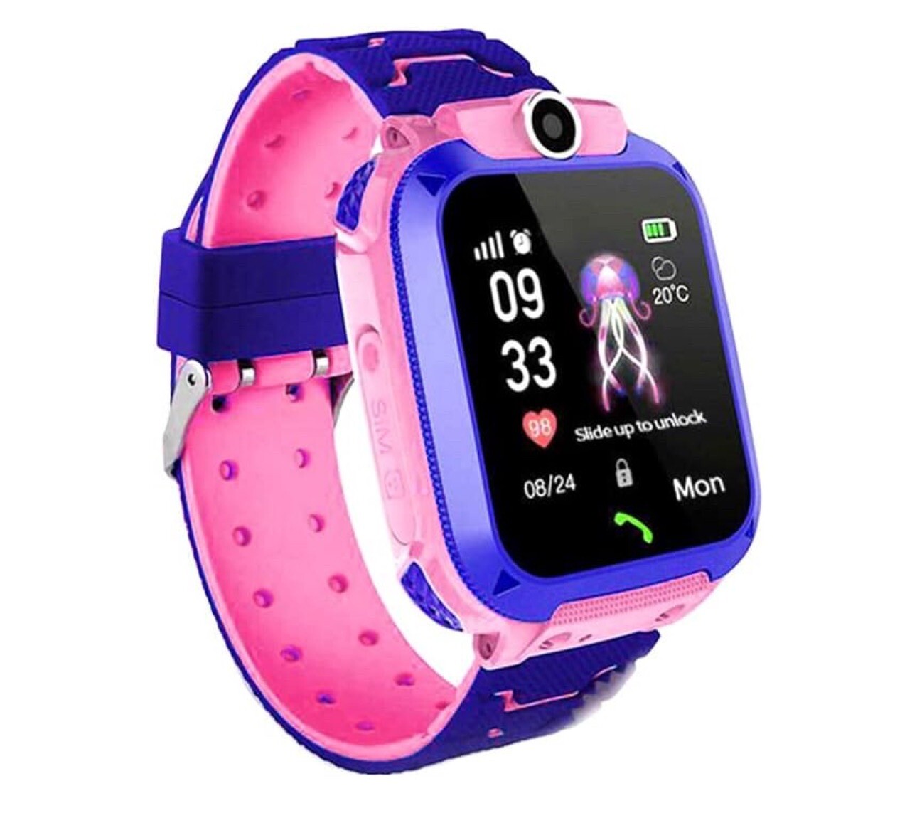 Q12 1.44 Inch Touch Screen Children’S Smart Watch Ip67 Waterproof Sos Gps Positi