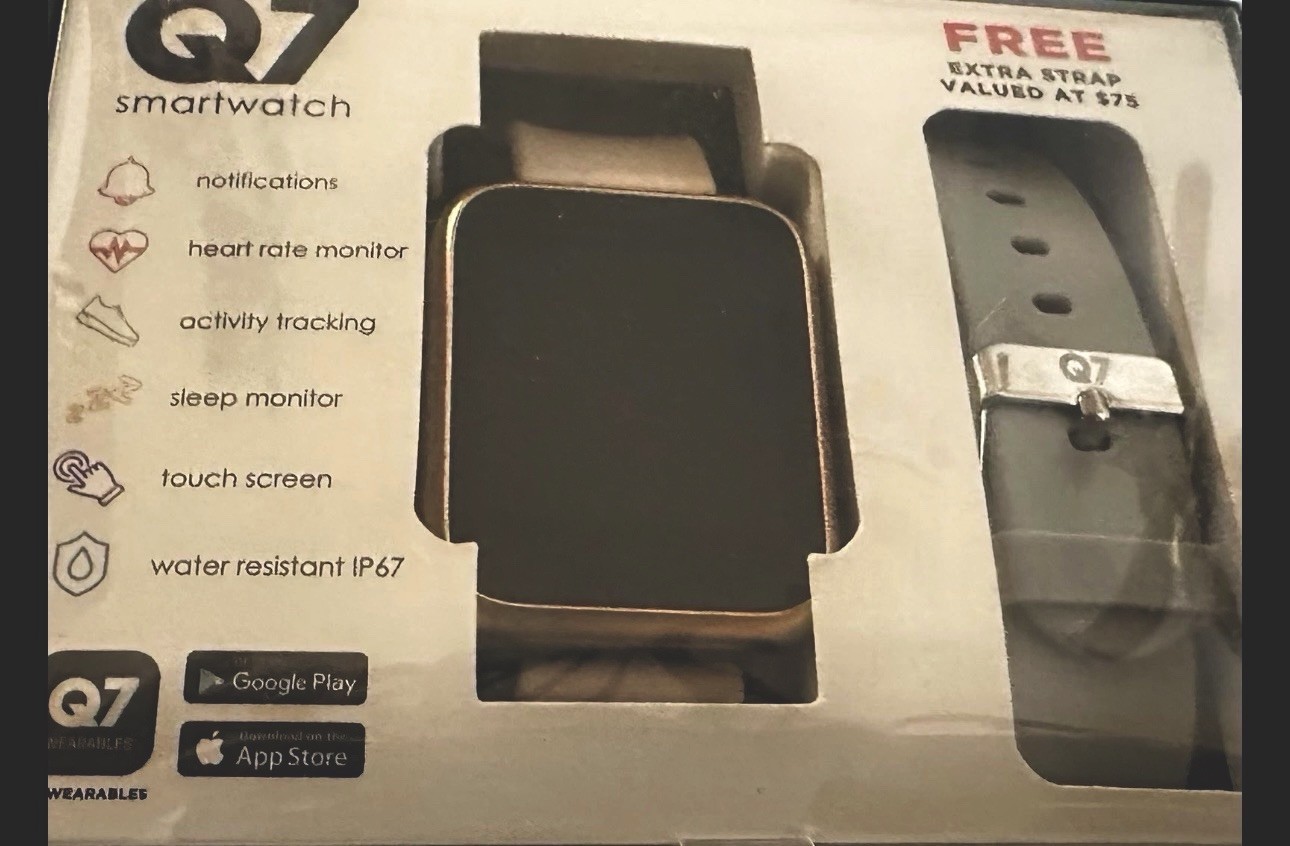 Q7 Smartwatch Unisex, Fitness & Activity Tracker, ETC 2 Watch Bands