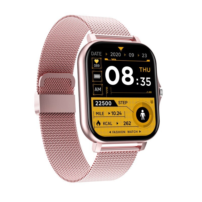 2024 New Men’s Women’s Sports For Smart Watch W/ Large Screen Silicone Y13 PINK