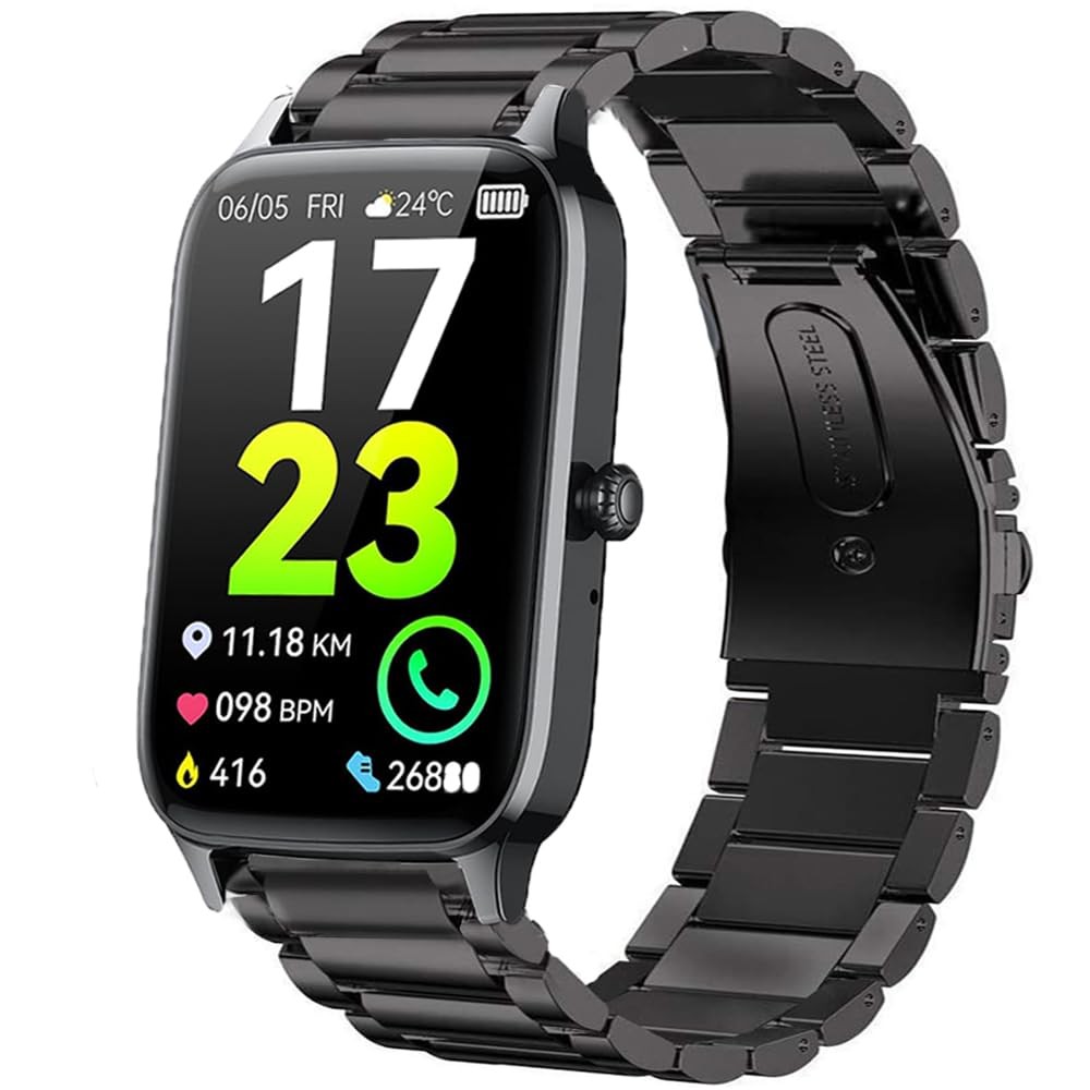 Lamshaw Compatible with Soudorv P97, Dyurwa P97 Smart Watch ONESIZE, Black