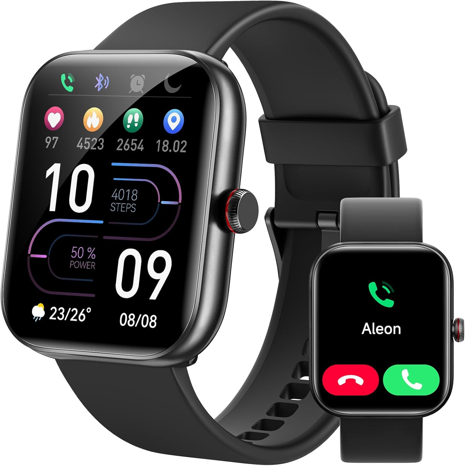 Premium Smart Watch for iOS & Android, Fitness Tracker with Alexa, IP68 Waterpro