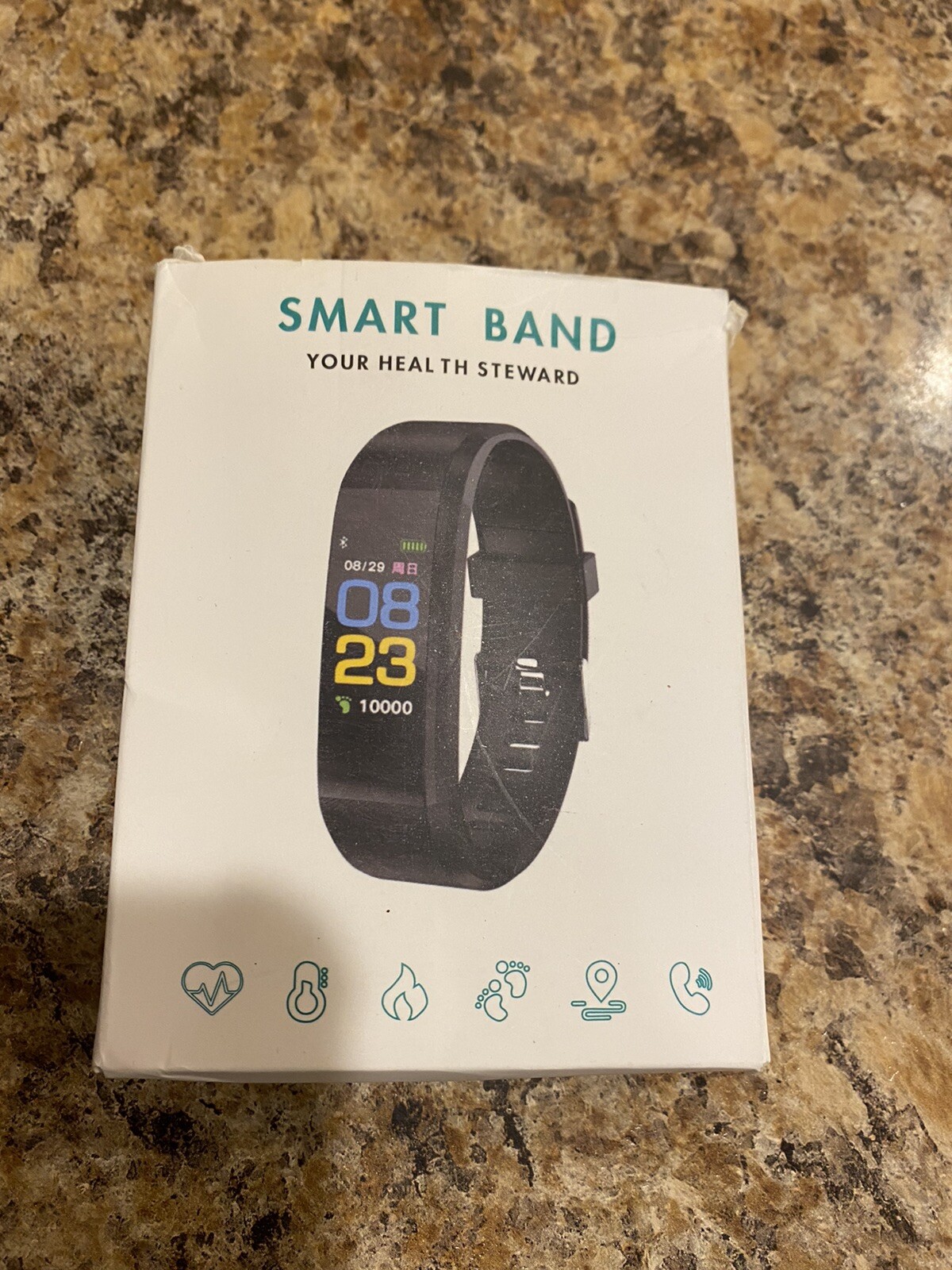 Smart Band Your Health Steward Waterproof Fitness Watch Black New