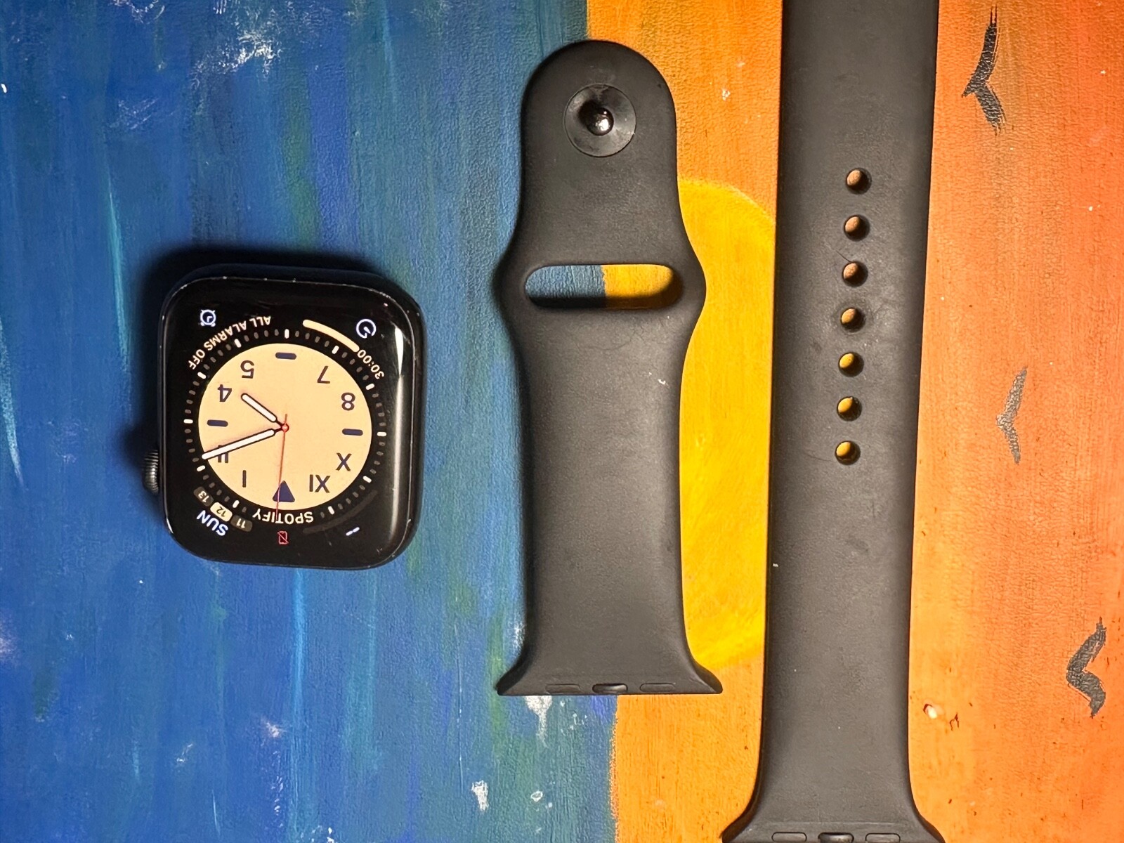 SELLING!! Apple Watch Series 6 44mm Space Gray with Black Sport Band 