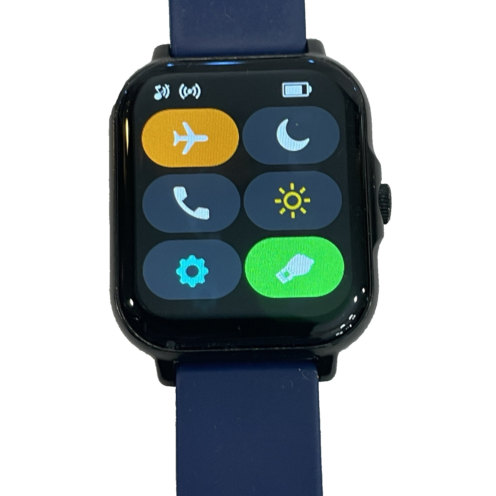 Letsfit Smart Watch E27 Black Bezel Blue Band EXTRA NEW Black Band Included
