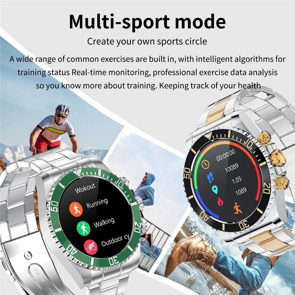 Smartwatch Men’s Watches Stainless Steel Fashion Luxury Watch Health Monitoring