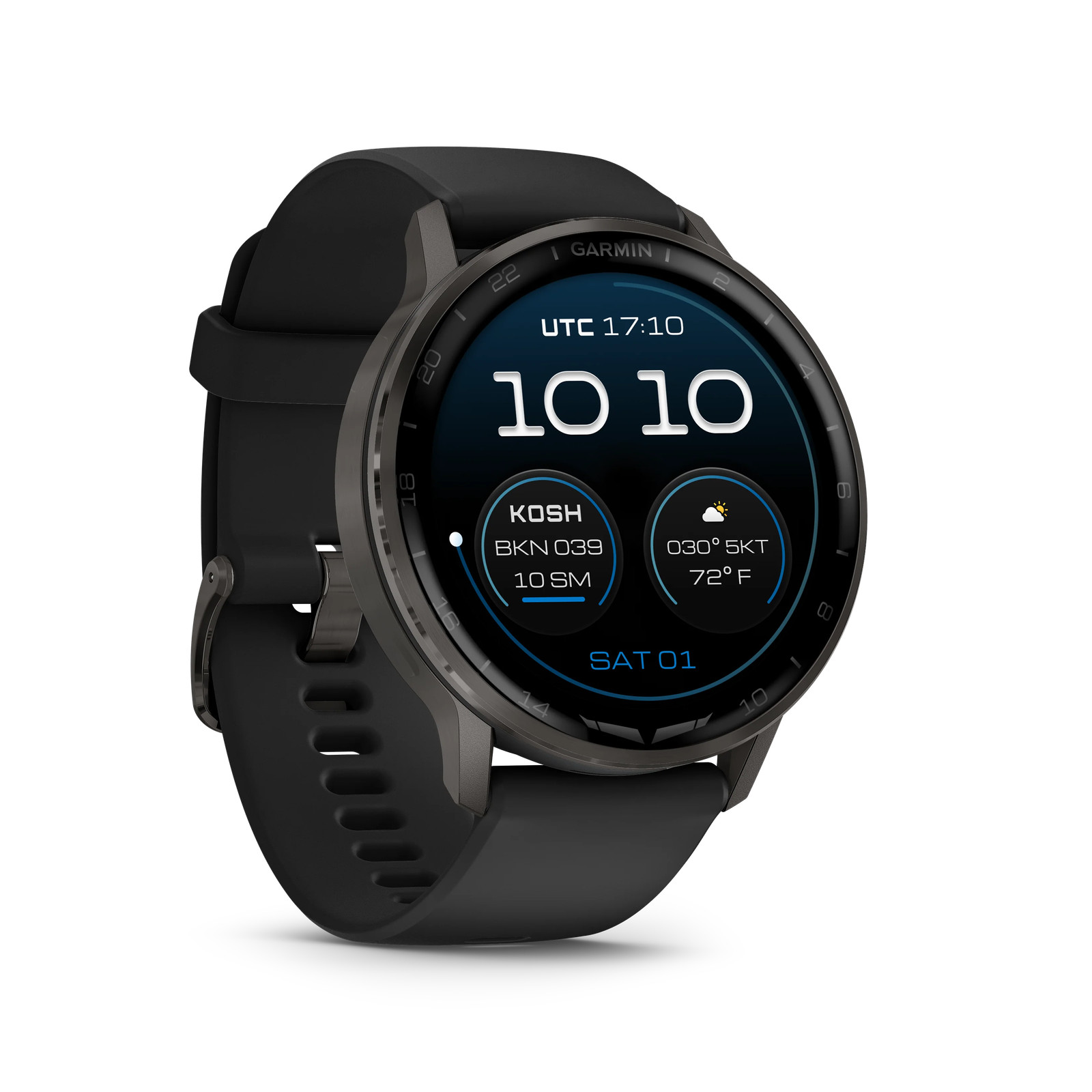 Garmin D2 Air X15 Slate with Black Silicone Band Smartwatch 010-03014-51
