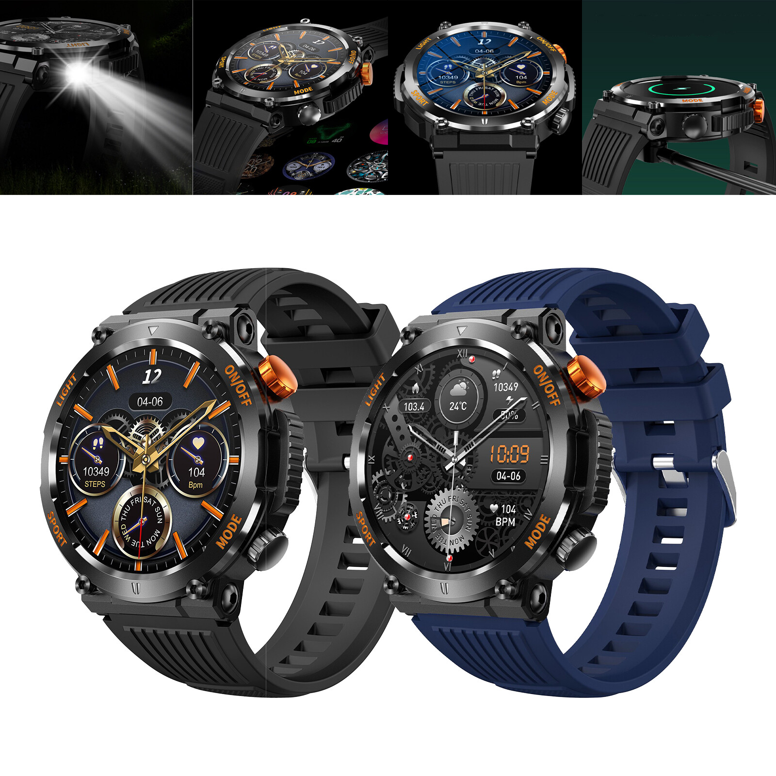 HT17 Smart Watch Fitness Tracker Full Screen Touch Heart Rate Sleep Monitor 2024