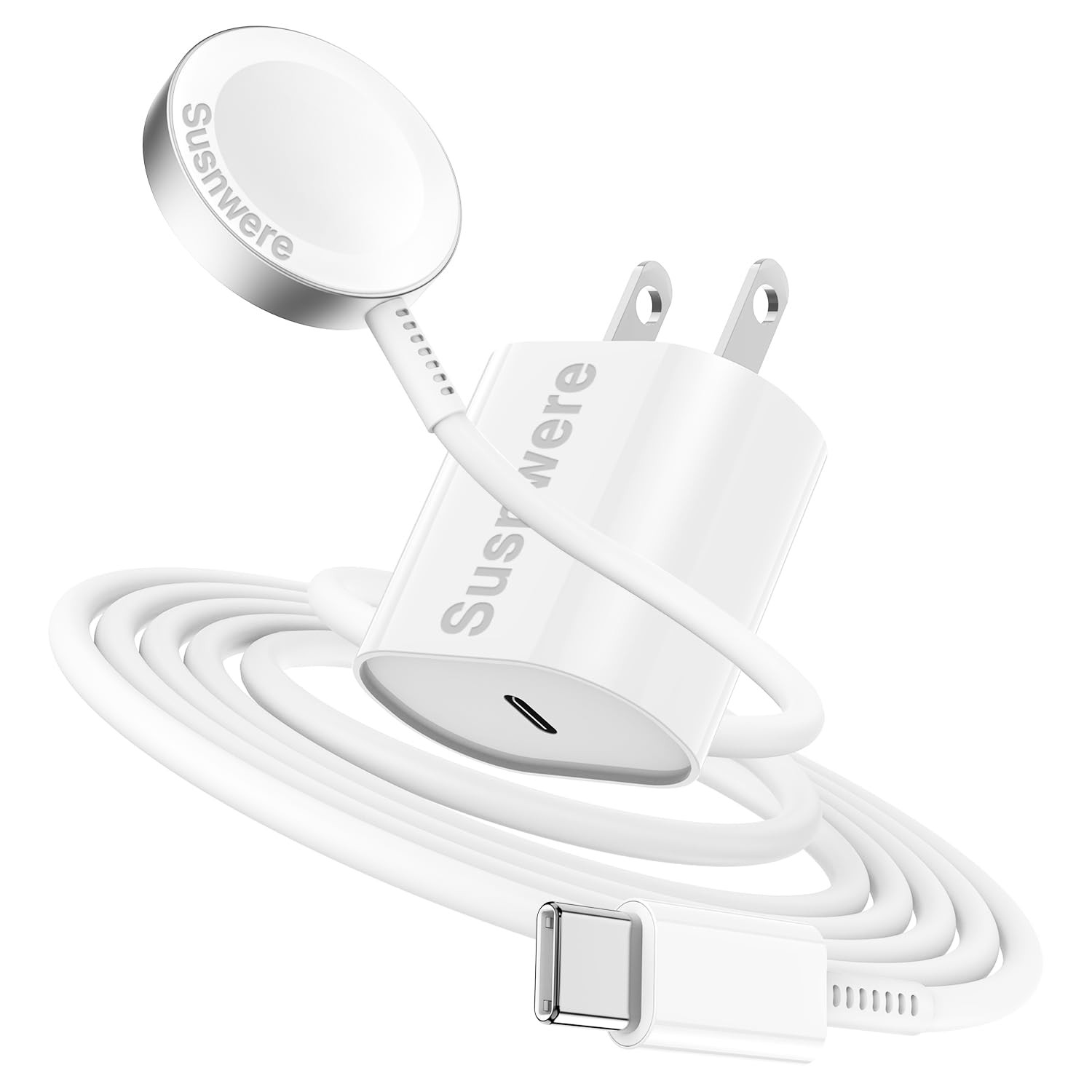 Fast Charger for Apple Watch with 20w Charger Block, USB C Magnetic Charging Cab