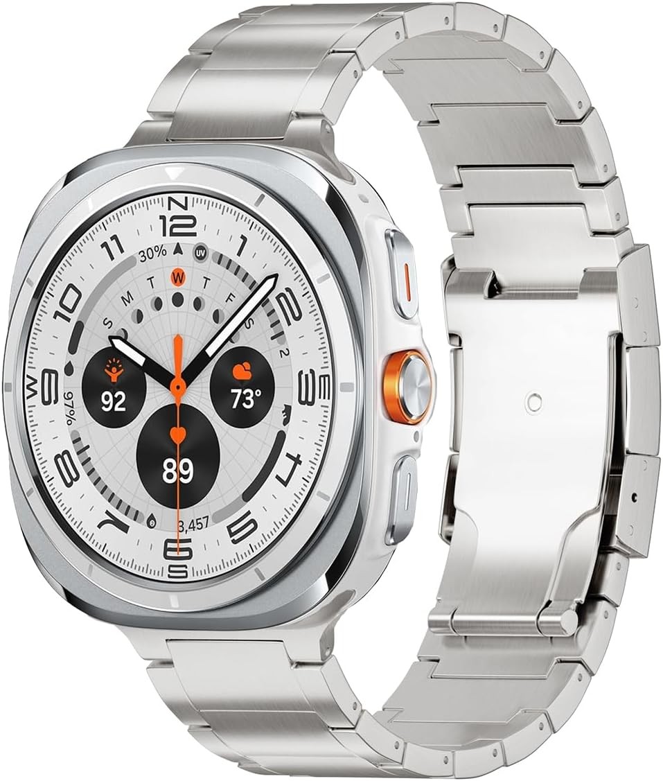 Titanium Strap Compatible with Samsung Galaxy Watch Ultra 2 2026 Silver