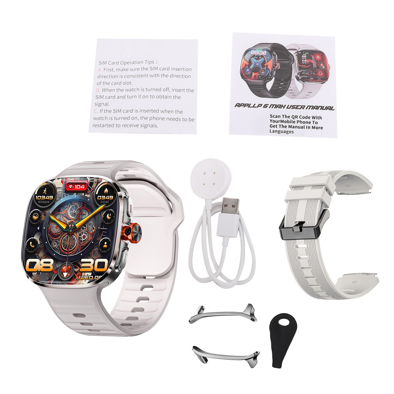4G Smart Watch With 2.16-inch Touch Screen WiFi GPS BT Smartwatch AI Real CIWL
