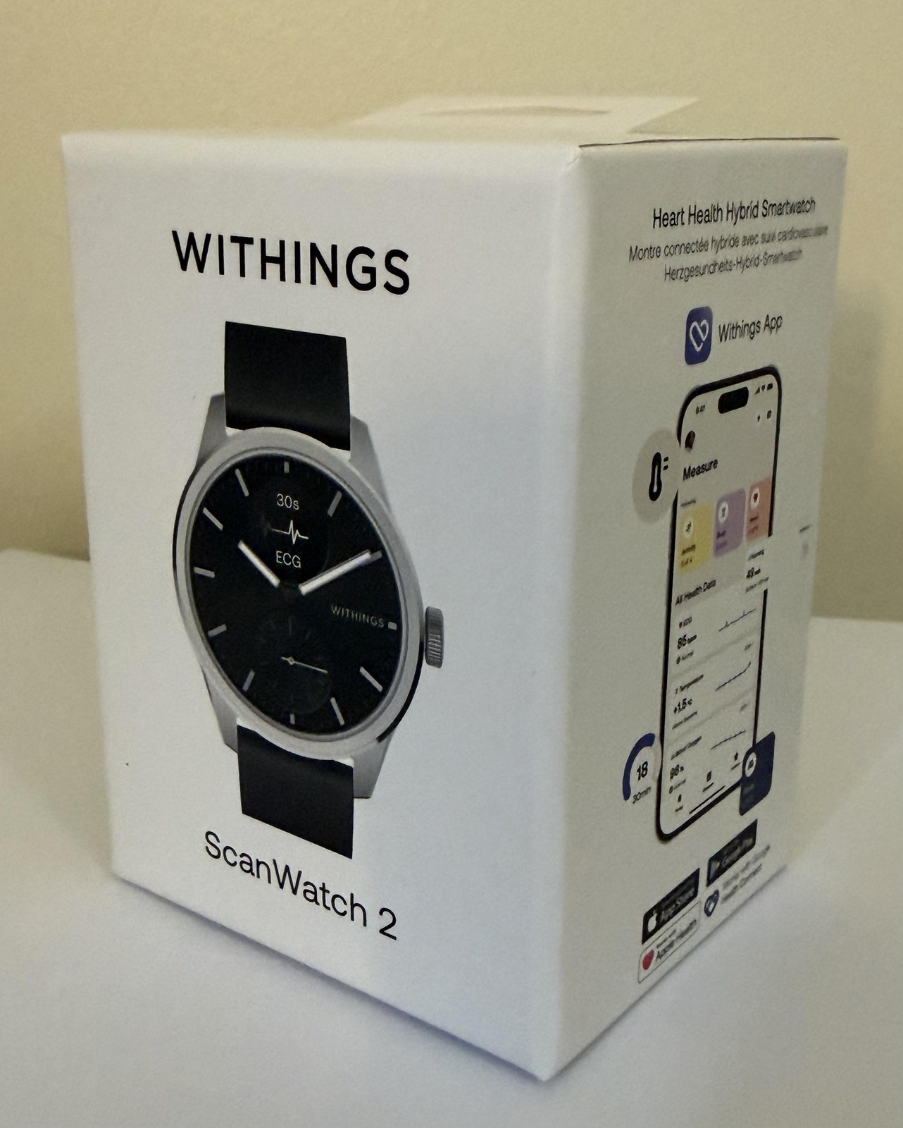 Withings ScanWatch 2 42mm Hybrid Smartwatch ECG Fitness Tracker Android IOS