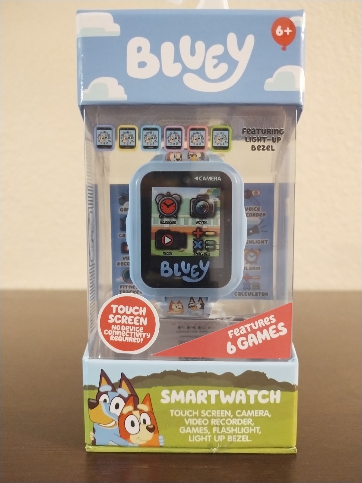 Bluey Smartwatch Touch Screen Camera, Video Records, Games, Flashlight