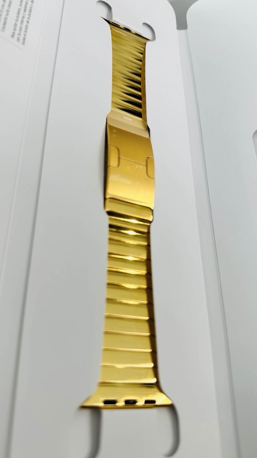 Custom Anodized Bright Gold 46MM Apple Watch SERIES 10 Apple Gold Polished LinkB