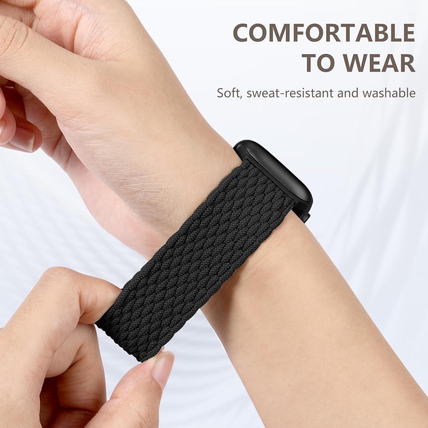 Braided Solo Loop Strap Compatible with Apple Watch 38mm 40mm 41mm