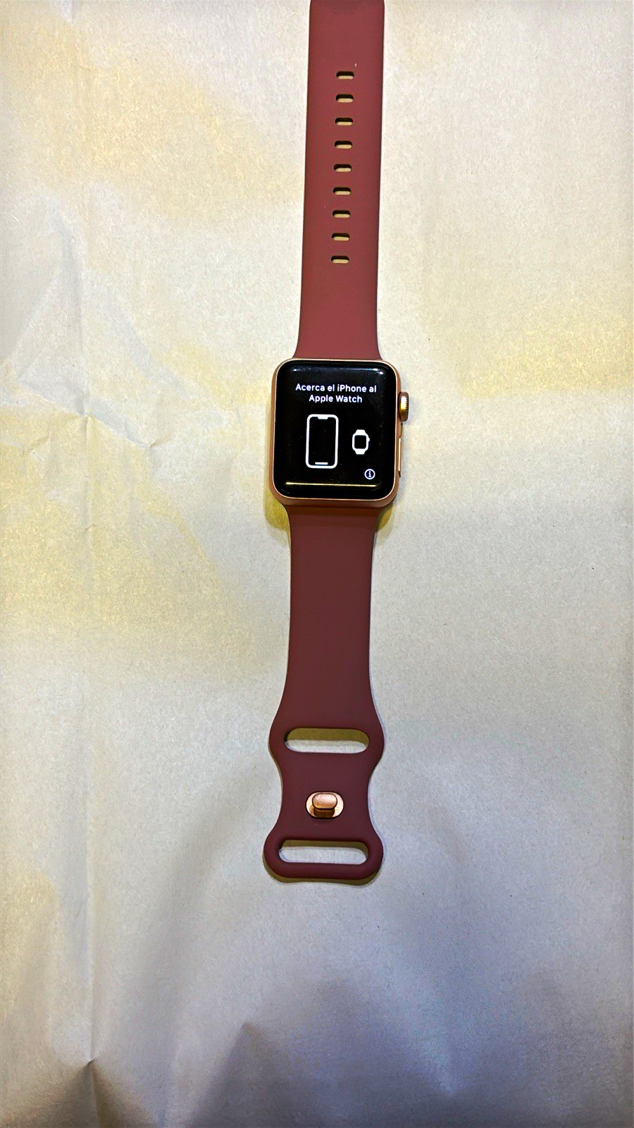 Apple Watch Series 3 GPS Unlocked 38mm Rose Gold Case Pink Band