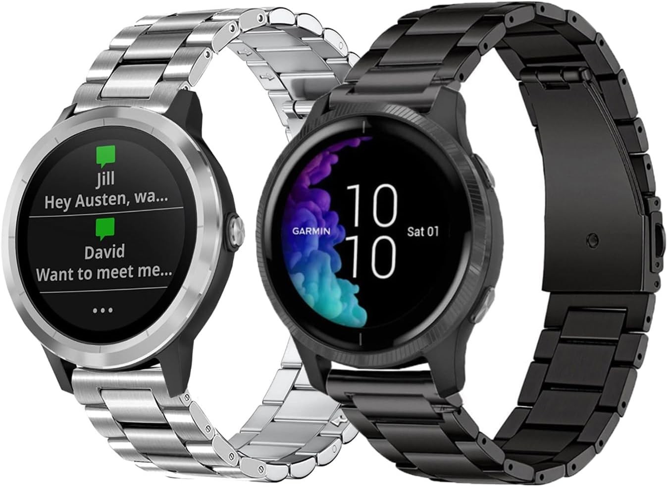 Metal Band Strap for Garmin Vivoactive 4/Venu 2 45mm, Amazfit GTR 4 22mm